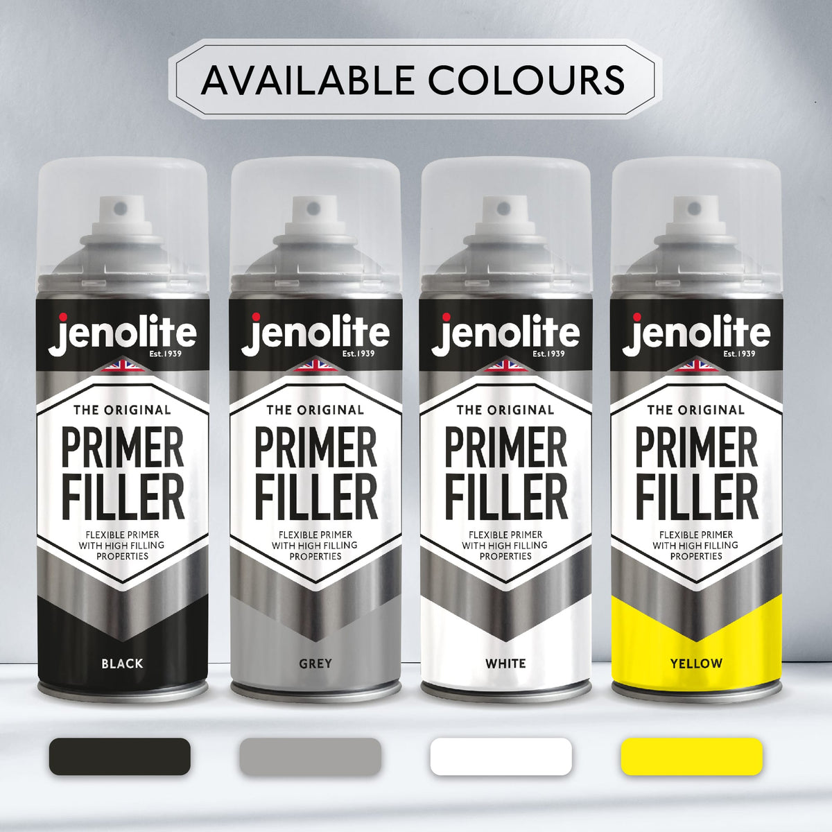 Primer Filler | Grey | 4 x 500ml Aerosol Spray Paint