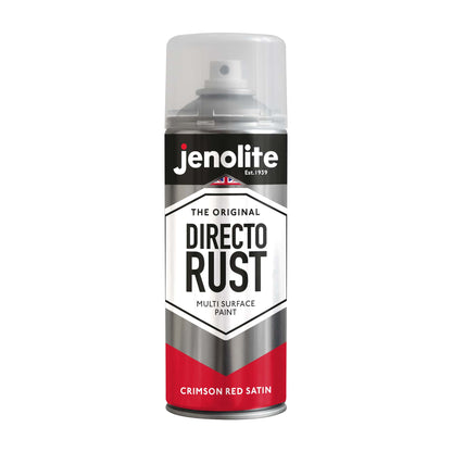 DIRECTORUST Spray Paint | Satin | Crimson Red | 12 x 400ml | RAL 3027