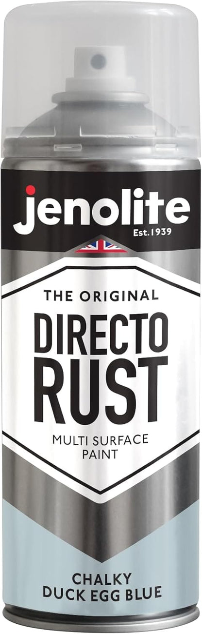 DIRECTORUST Spray Paint | Chalky Finish | Duck Egg Blue | 12 x 400ml | BS 16C33