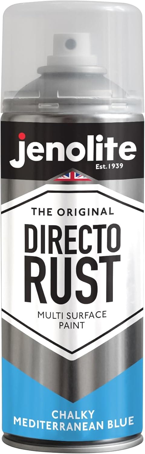 DIRECTORUST Spray Paint | Chalky Finish | Mediterranean Blue | 12 x 400ml | RAL 5012