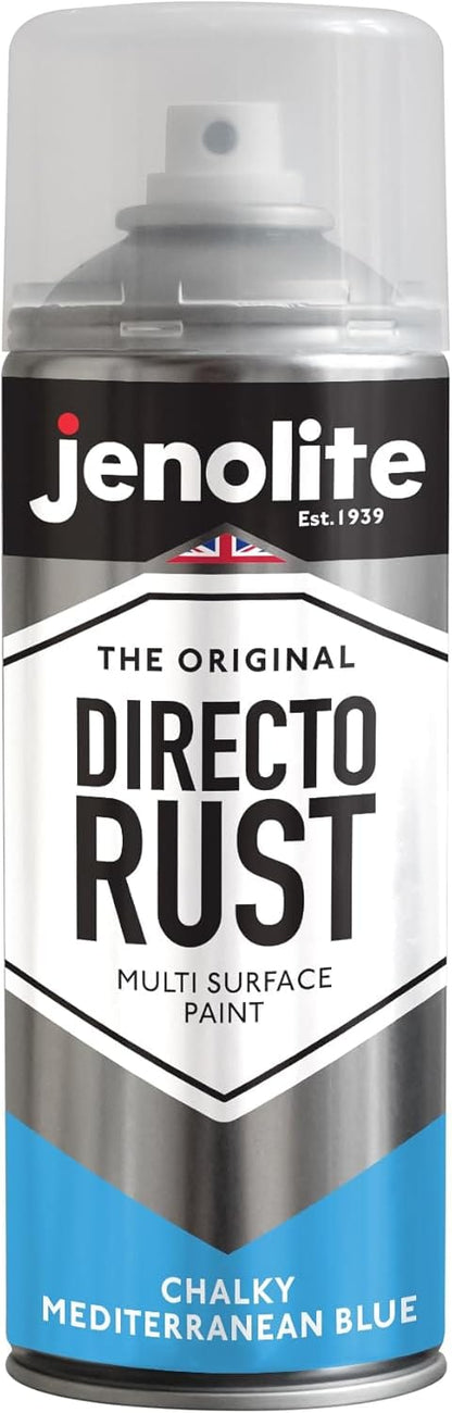 DIRECTORUST Spray Paint | Chalky Finish | Mediterranean Blue | 12 x 400ml | RAL 5012