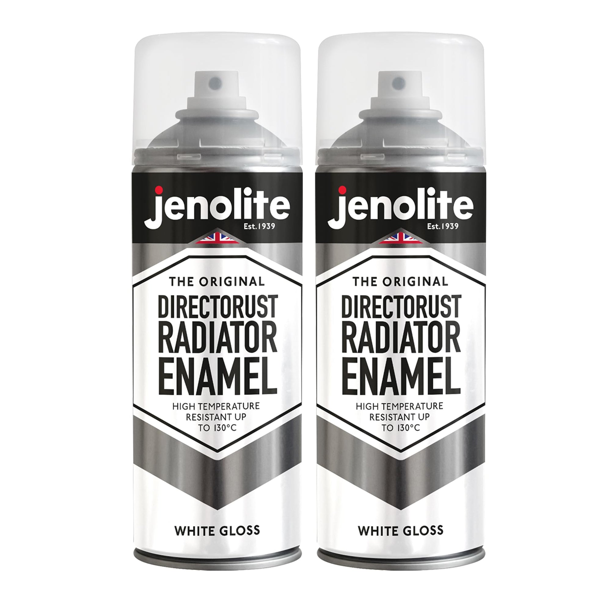 DIRECTORUST Radiator Enamel Paint | 400ml Aerosol | Black, Silver, White