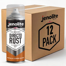 DIRECTORUST Spray Paint | Metallic Gloss | Copper | 12 x 400ml | Multi Surface