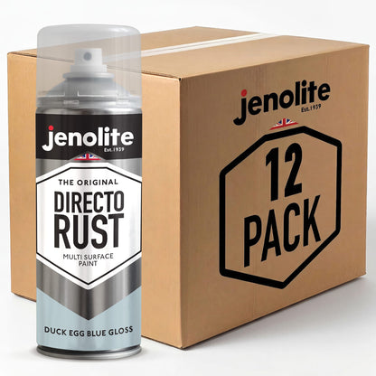 DIRECTORUST Spray Paint | Gloss | Duck Egg Blue | 12 x 400ml | BS 16C33