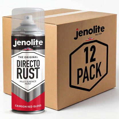 DIRECTORUST Spray Paint | Gloss | Crimson Red | 12 x 400ml | RAL 3027