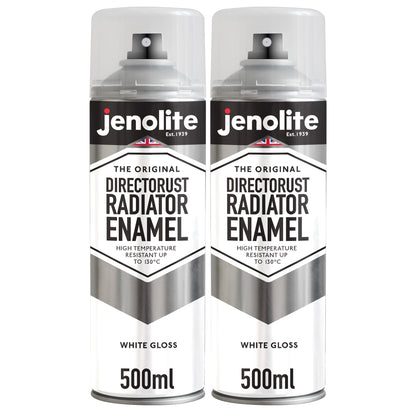 DIRECTORUST Radiator Enamel Paint | Aerosol | Black, Silver, White