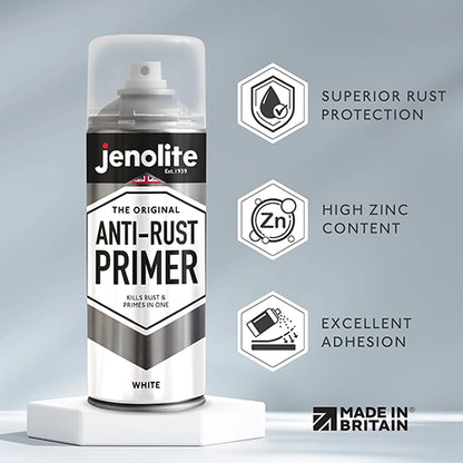 Anti-Rust Primer Spray Paint | 4 x 400ml | Grey | Metal Primer