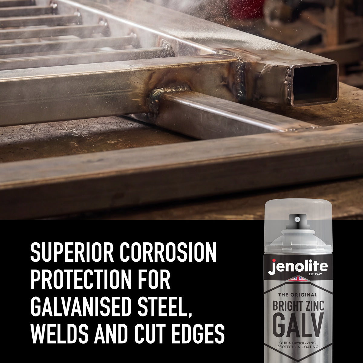 Peinture en Aérosol de Galvanisation au Zinc Brillant | Apprêt et Couche de Finition Tout-en-Un