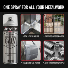 Peinture en Aérosol de Galvanisation au Zinc Brillant | Apprêt et Couche de Finition Tout-en-Un