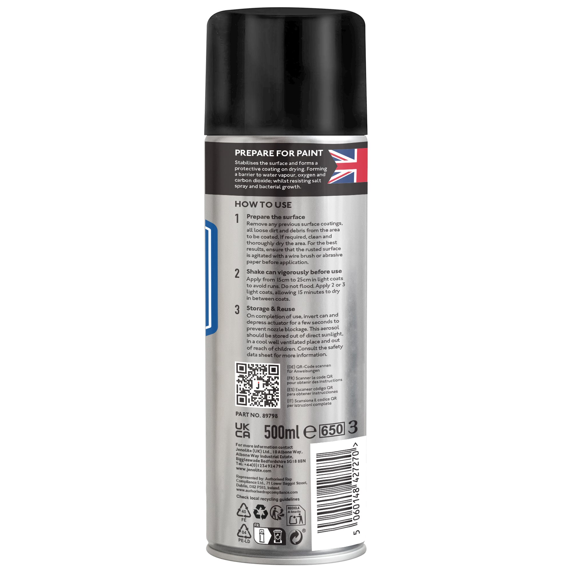Rust Converter Epoxy Aerosol | 500ml | Turns Rust into Ready To Paint Surface