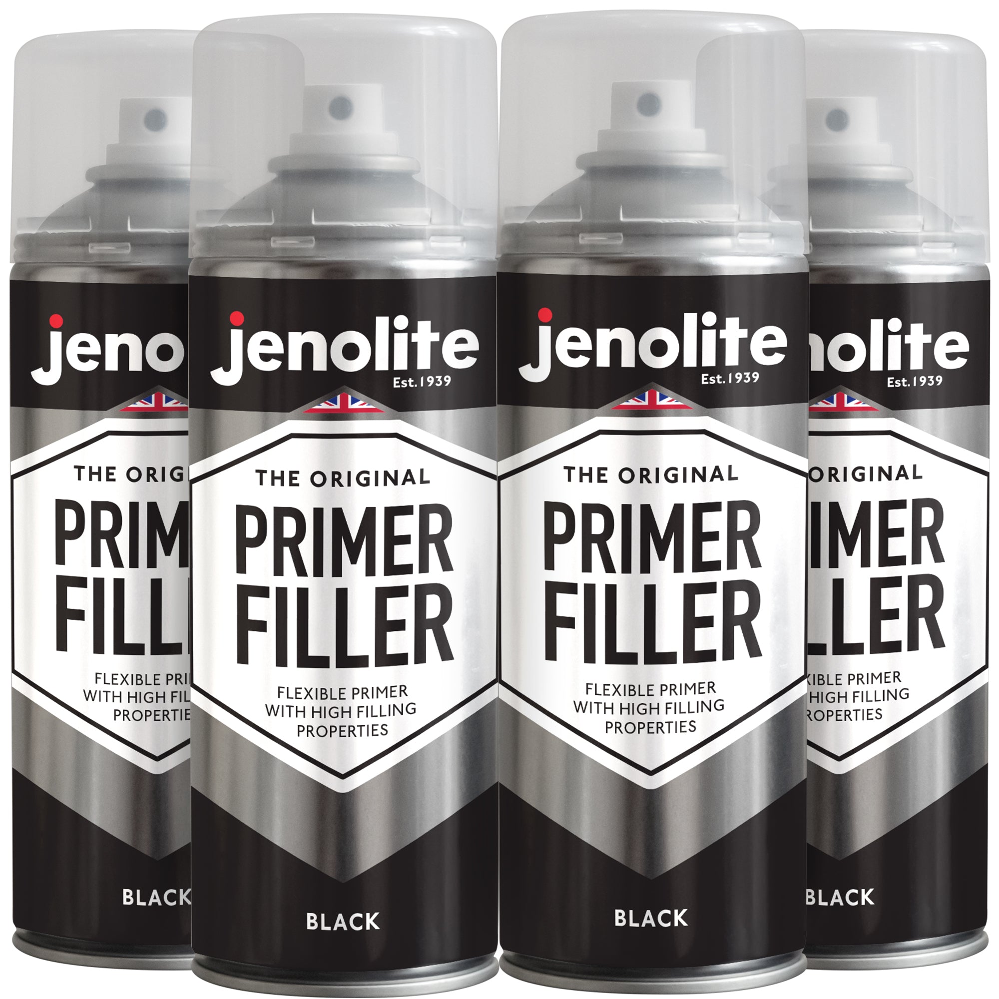 Primer Filler | Black | 4 x 400ml Aerosol Spray Paint