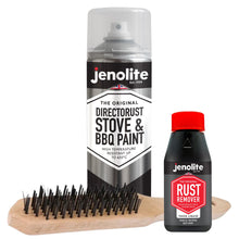 BBQ Restore Kit: Rust Remover, Wire Brush, BBQ Spray Paint