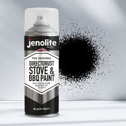 DIRECTORUST BBQ & Stove Spray Paint | 4 x 400ml | Black | 650c+