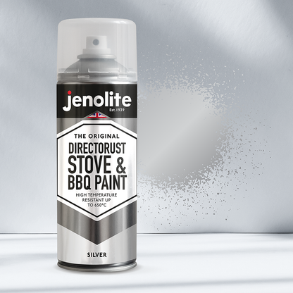 DIRECTORUST BBQ & Stove Spray Paint | 4 x 400ml | Silver | 650c+