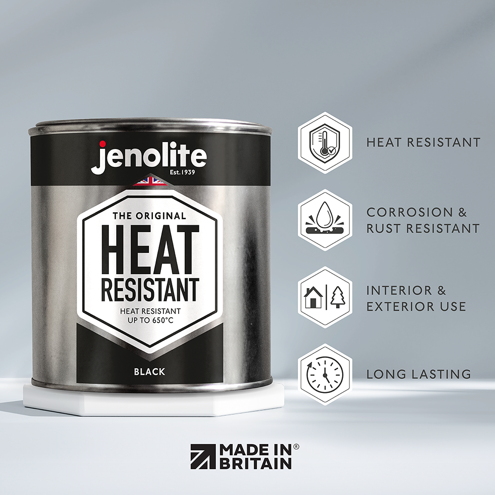 Heat Resistant Paint - Up to 650C | Matt Black 500ml