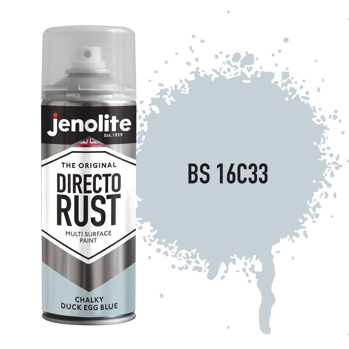 DIRECTORUST Spray Paint | Chalky Finish | Duck Egg Blue | 12 x 400ml | BS 16C33