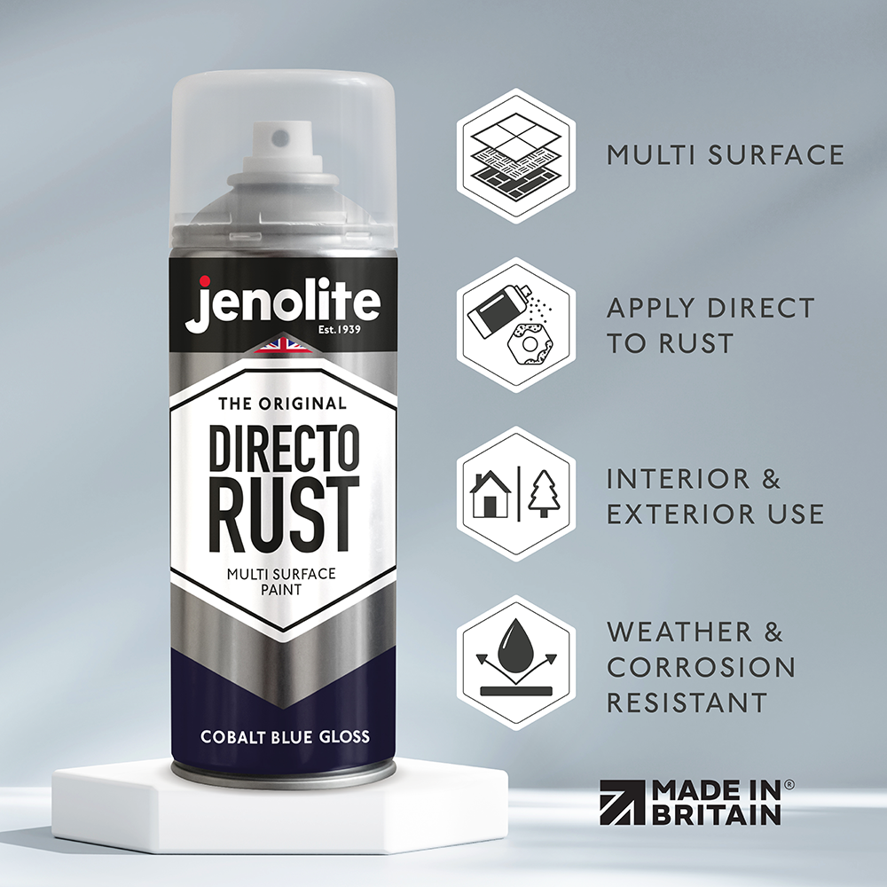 DIRECTORUST Spray Paint | Gloss | Cobalt Blue | 12 x 400ml | RAL 5013
