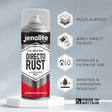 DIRECTORUST Spray Paint | Gloss | Crimson Red | 12 x 400ml | RAL 3027