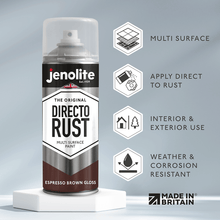 DIRECTORUST Spray Paint | Gloss | Espresso Brown | 12 x 400ml | RAL 8017