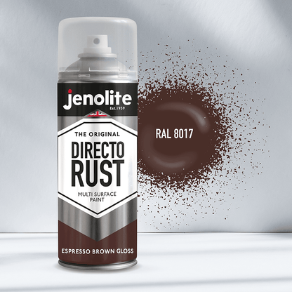 DIRECTORUST Spray Paint | Gloss | Espresso Brown | 12 x 400ml | RAL 8017