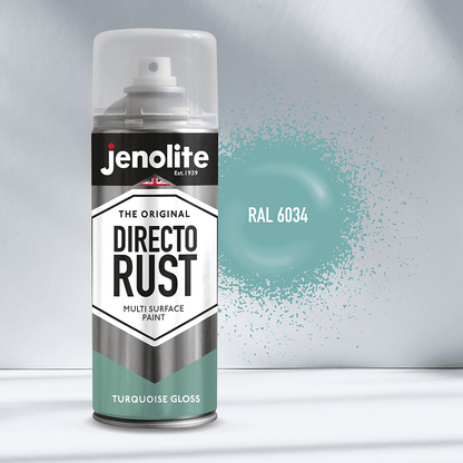DIRECTORUST Spray Paint | Gloss | Turquoise | 12 x 400ml | RAL 6034