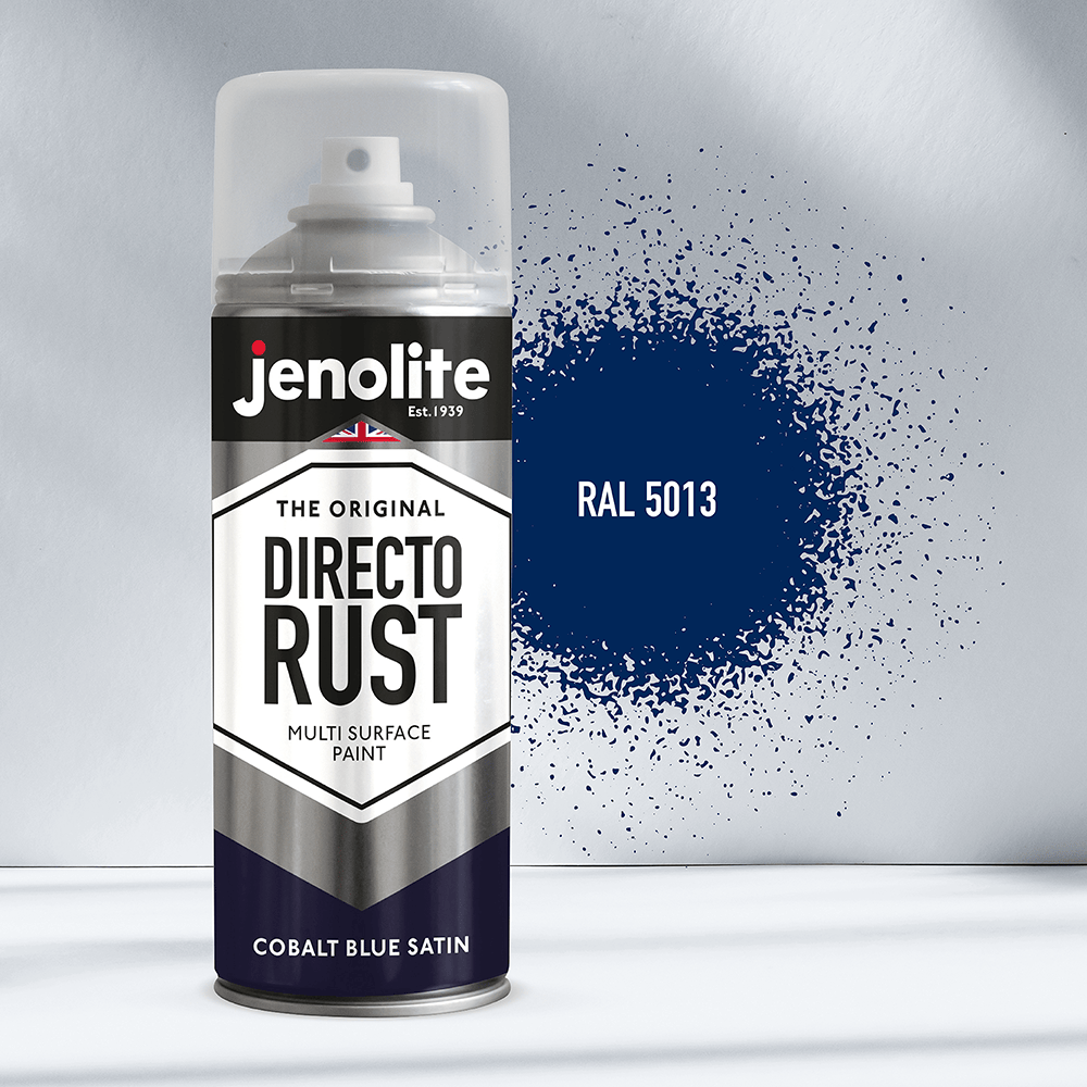 DIRECTORUST Spray Paint | Satin | Cobalt Blue | 12 x 400ml | RAL 5013