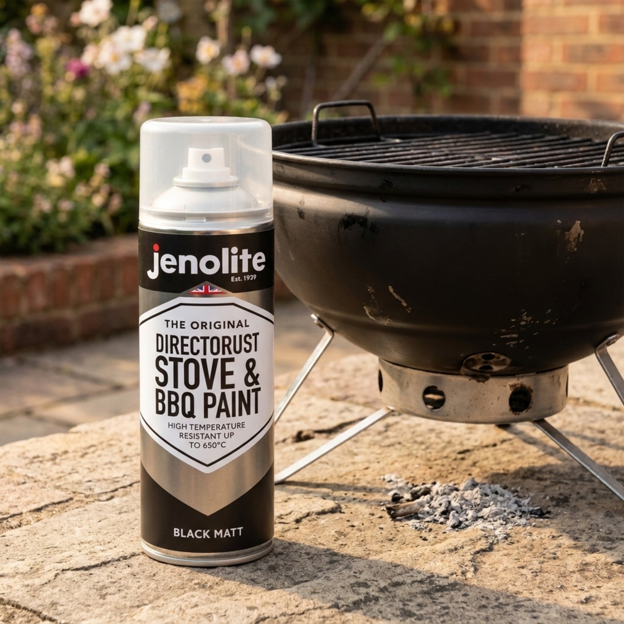 DIRECTORUST BBQ &amp; Stove Spray Paint | 4 x 400ml | Black | 650c+