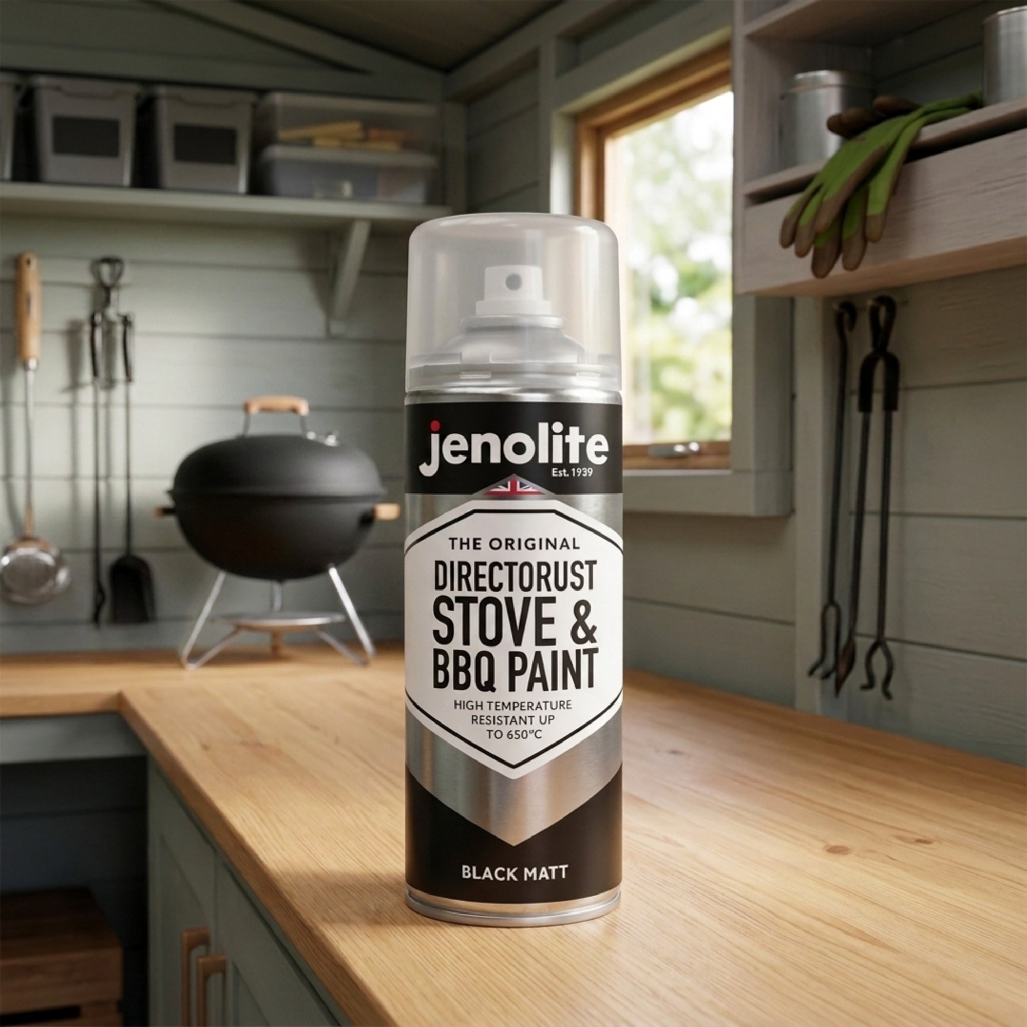 DIRECTORUST BBQ &amp; Stove Spray Paint | 4 x 400ml | Black | 650c+