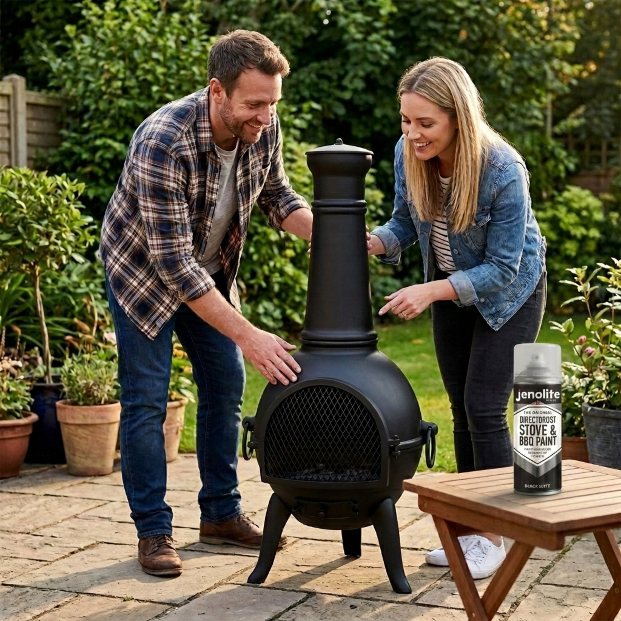 DIRECTORUST BBQ &amp; Stove Spray Paint | 4 x 400ml | Black | 650c+