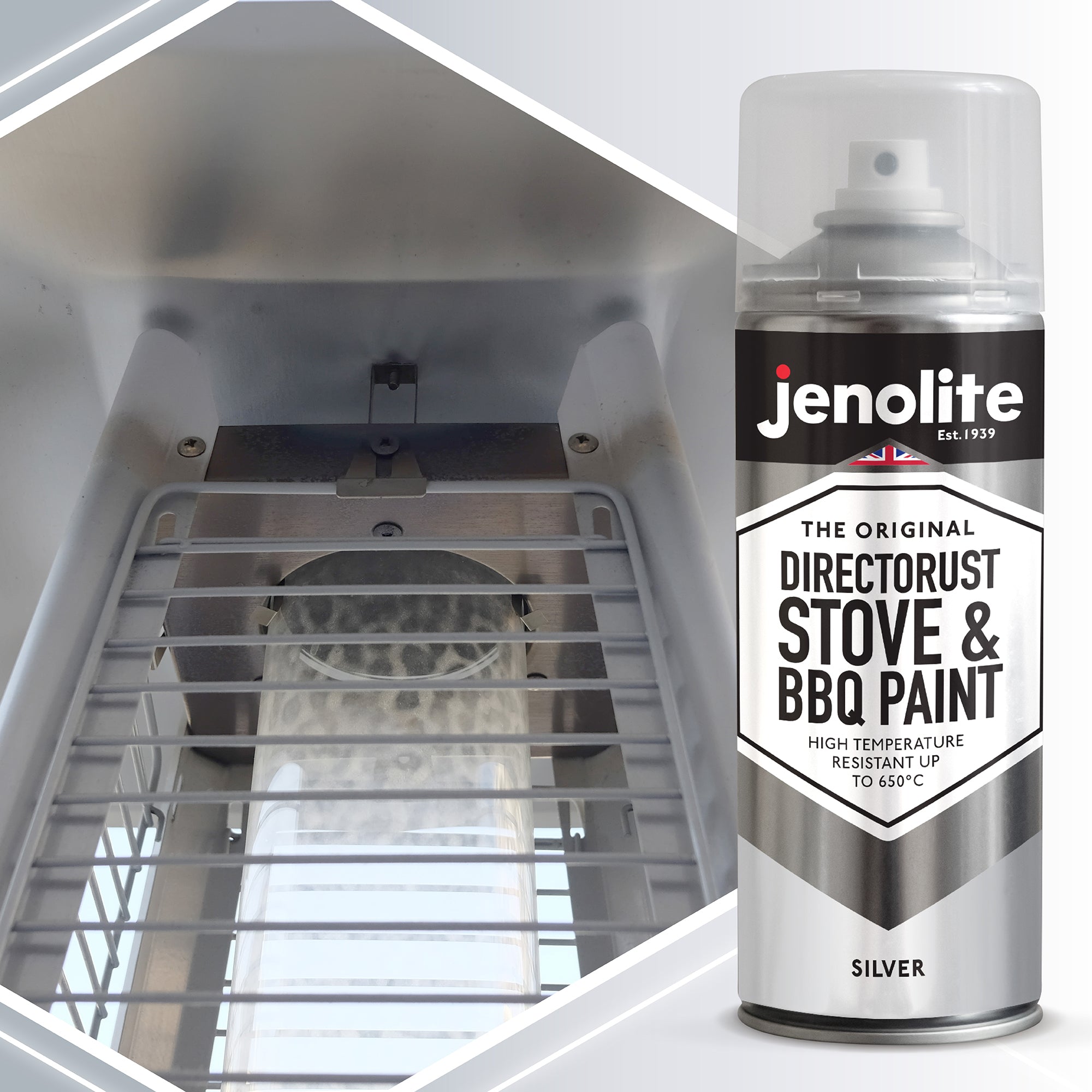 JENOLITE BBQ Restore Kit: Rust Remover, Wire Brush, BBQ Spray Paint