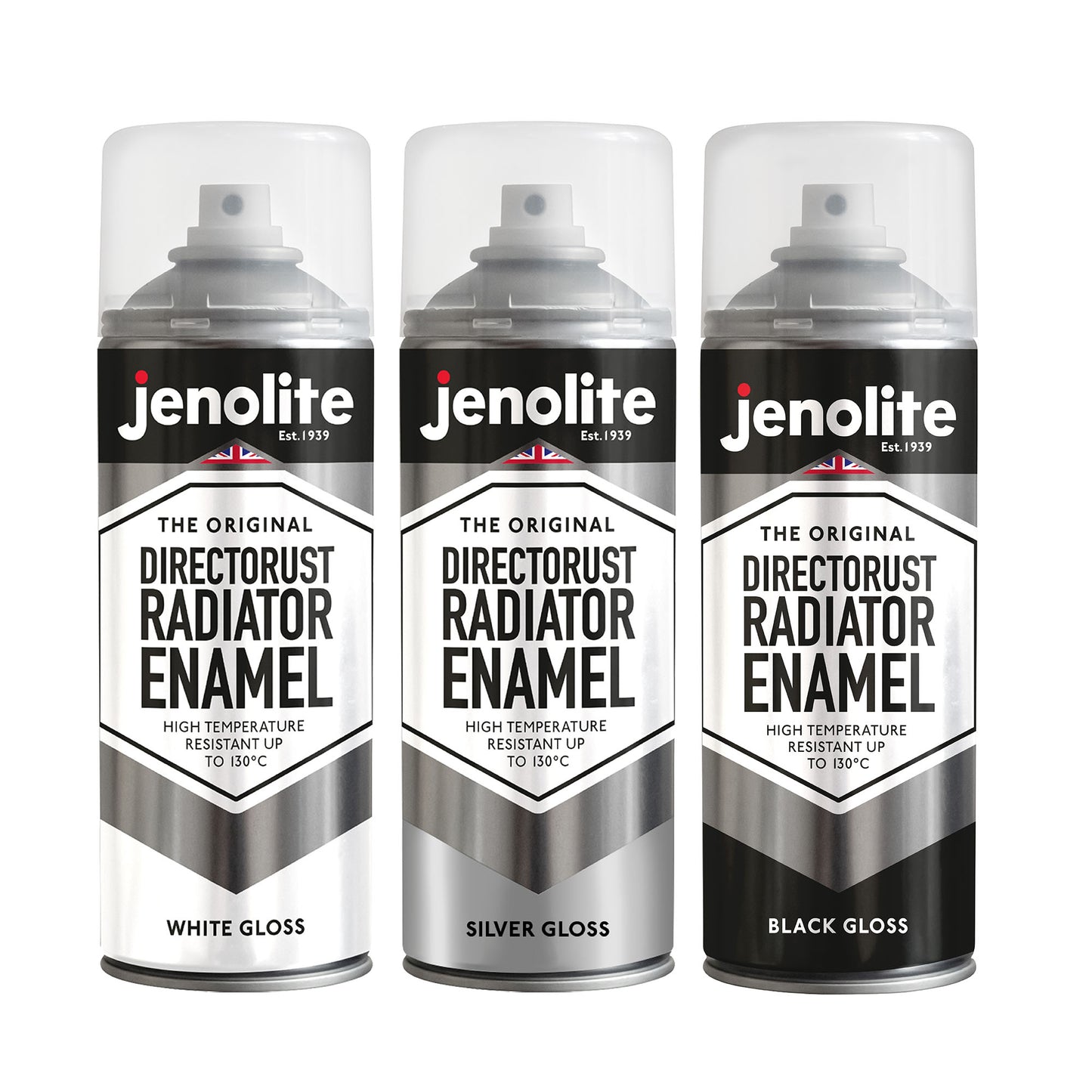 DIRECTORUST Radiator Enamel Paint | Aerosol | Black, Silver, White