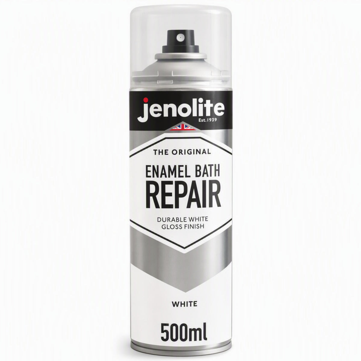Enamel Bath Repair Spray Paint 500ml - White Gloss Finish - Baths, Sinks & Shower Trays