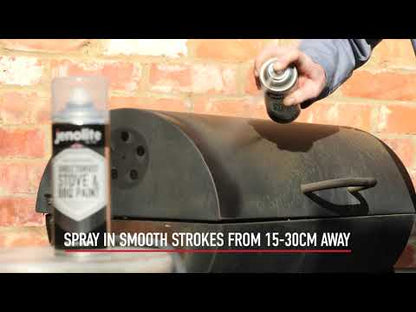 DIRECTORUST BBQ & Stove Spray Paint | 4 x 400ml | Black | 650c+